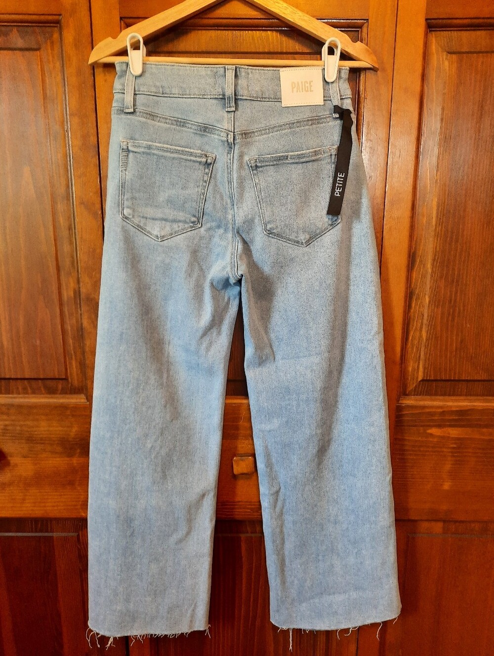 🛍 NWT Paige Anessa Park Avenue Wide Leg Jean High-rise Relaxed Denim Size 26P - Picture 14 of 16